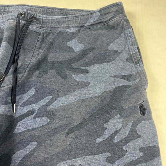 POLO RALPH LAUREN Performance Sweat Shorts Blue Camo Drawstring Lounge XL - Picture 4 of 11